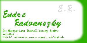 endre radvanszky business card